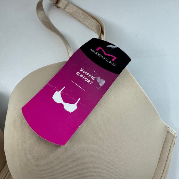 Maidenform Push Up Convertible Shaping Bra Underwire Womens 38DBeige New - Picture 2 of 6